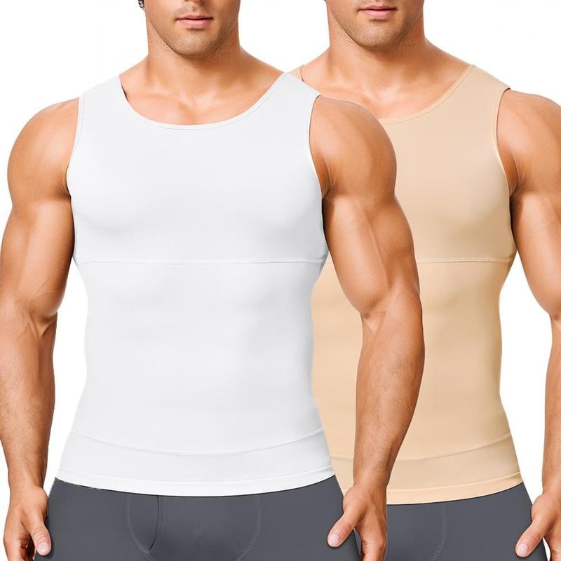 Men's Tummy Control Shapewear Tanktop - Sleeveless High Elasticity Breathable
