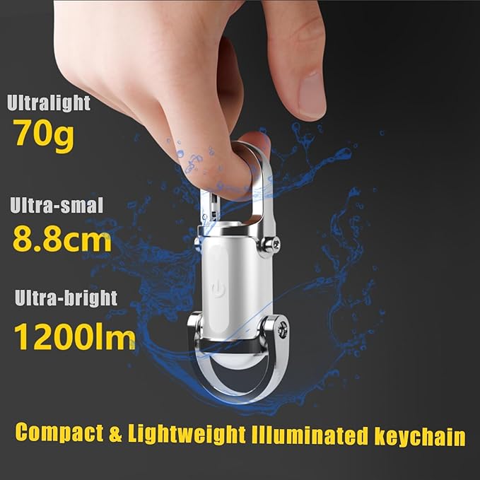 ✨🔦 FYsuper Small USB C Rechargeable Keychain Light✨