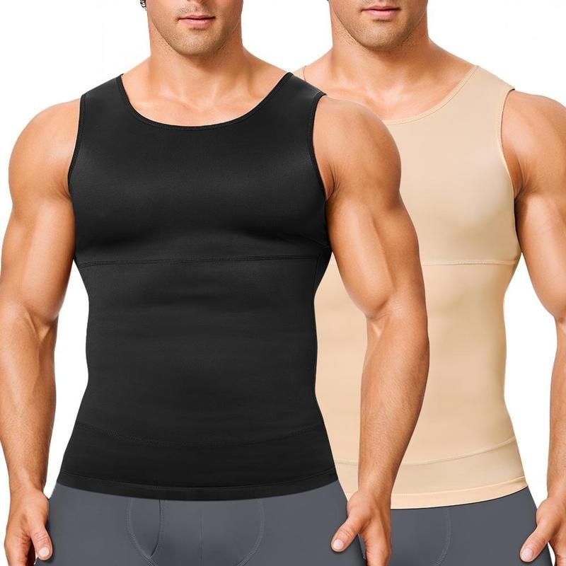 Men's Tummy Control Shapewear Tanktop - Sleeveless High Elasticity Breathable