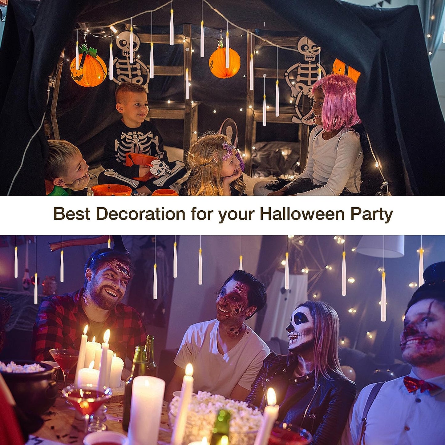 🕯️✨ 12-Pack Magic Wand Remote Candles + Wireless Wand | Amazon's Choice 🎃 🕯️✨The Most ENCHANTING Halloween Decor! ✨🕯️