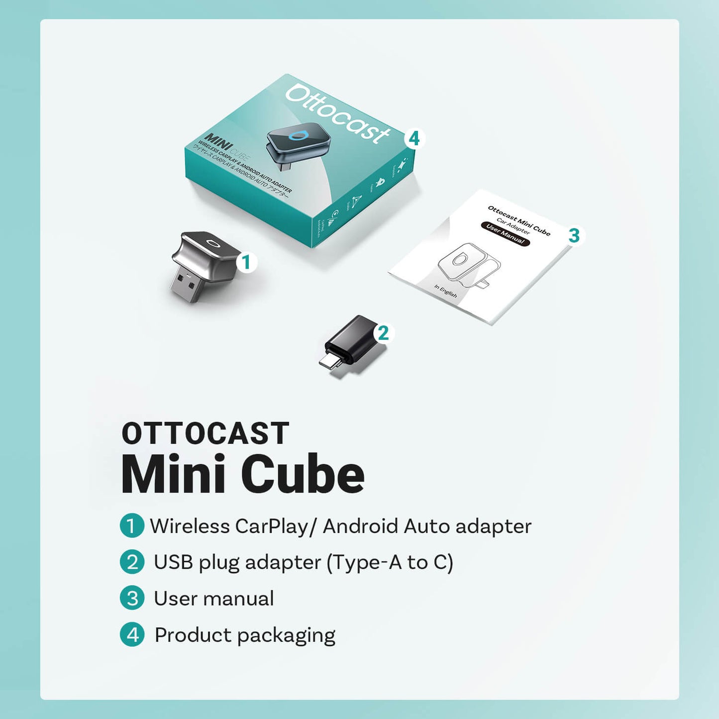 🚗Mini 3.0 Ultra Cube wireless CarPlay Android Auto Adapter