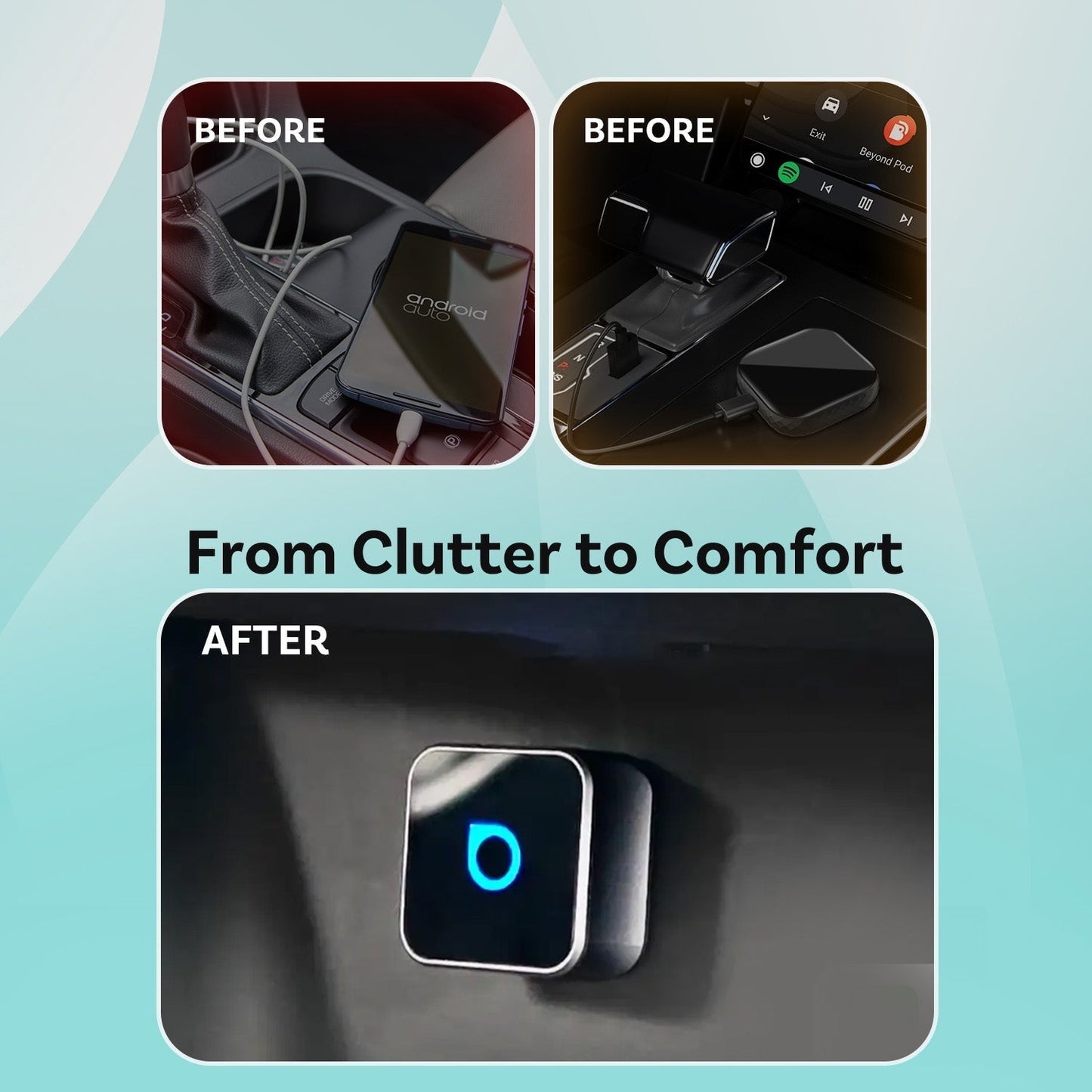 🚗Mini 3.0 Ultra Cube wireless CarPlay Android Auto Adapter