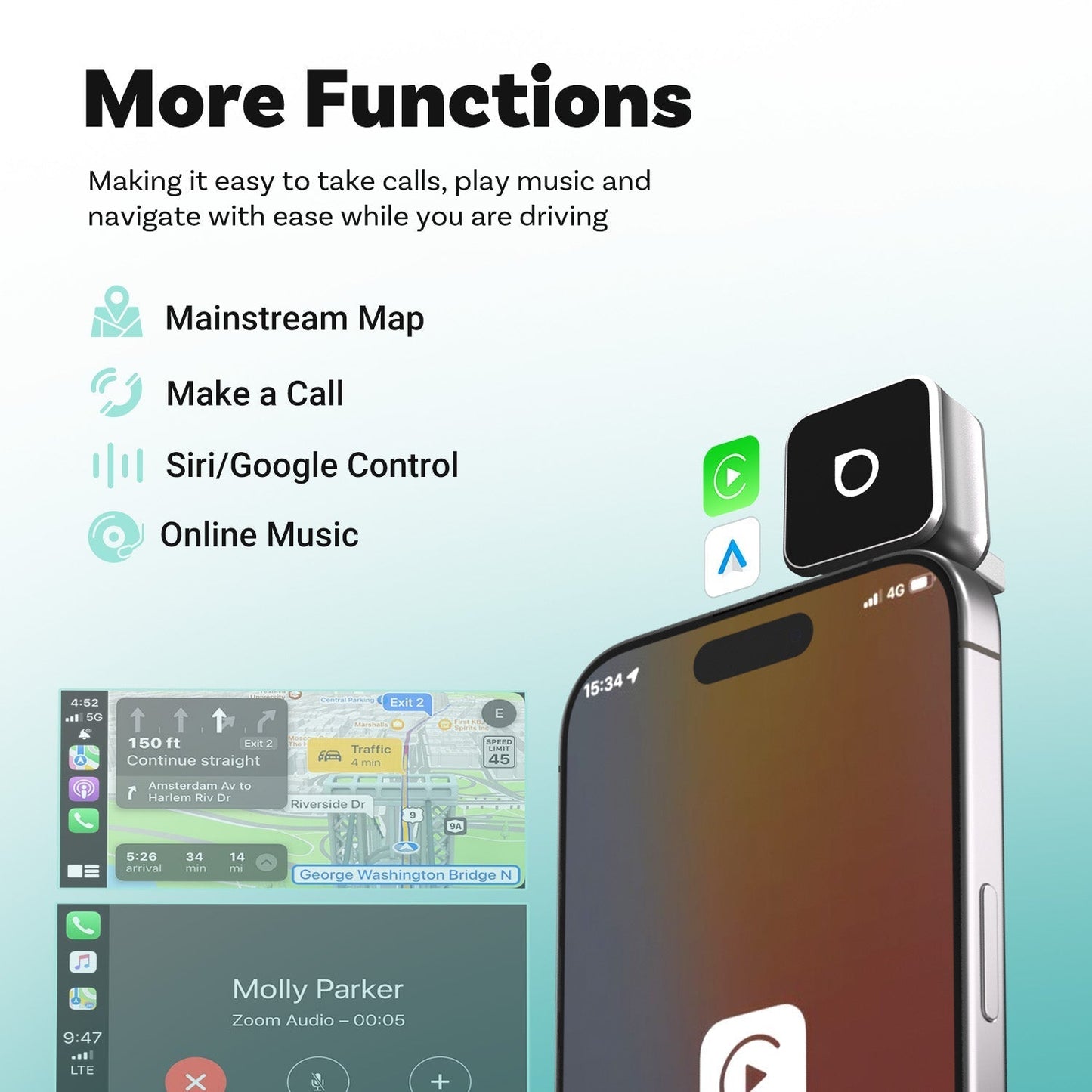 🚗Mini 3.0 Ultra Cube wireless CarPlay Android Auto Adapter