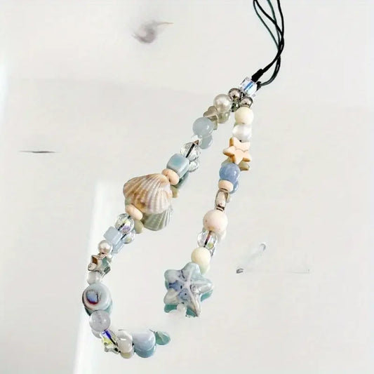 Blue Sea Legend Fresh Personalized Fashionable Hanging Rope Shell Phone Chain