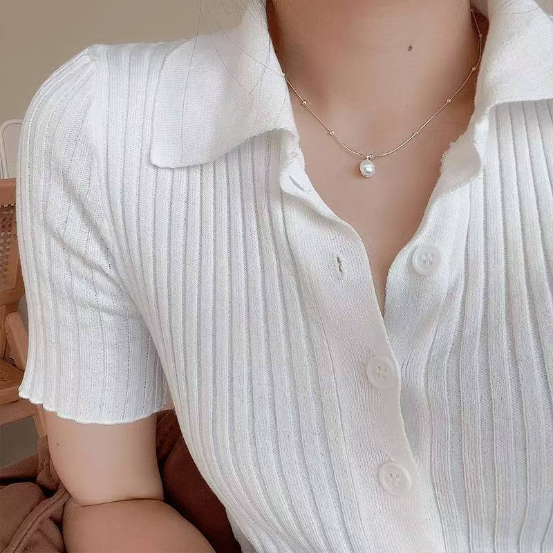 925 silver knotted baroque irregular pearl necklace minimalist versatile niche pendant