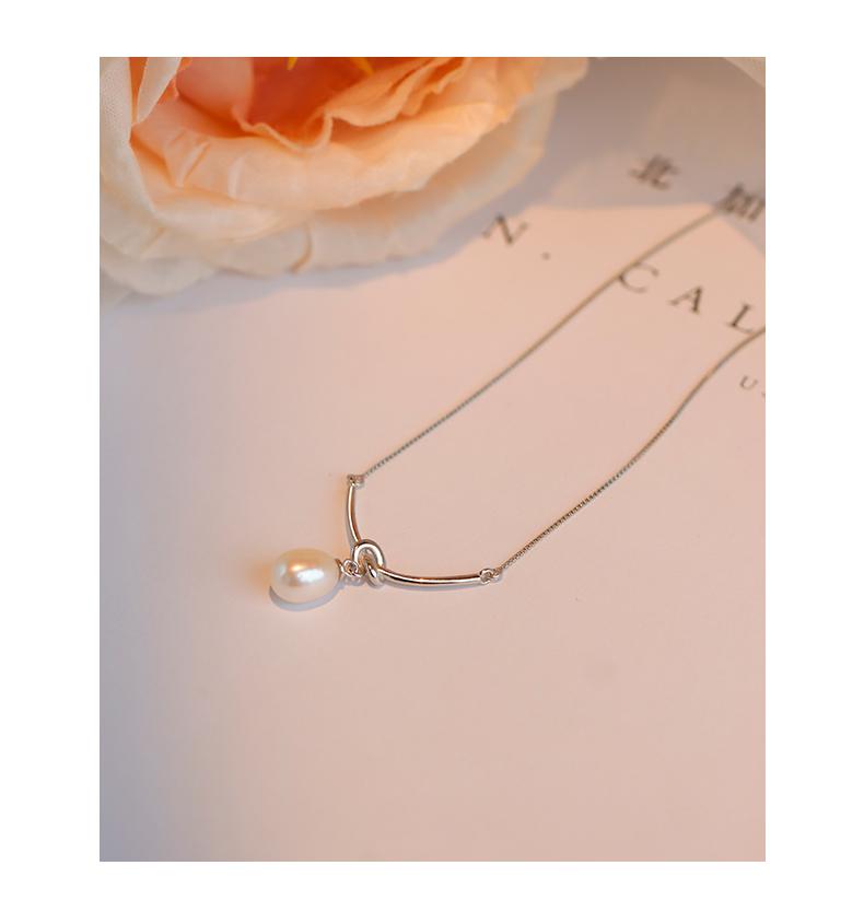 925 silver French genuine pearl necklace for women light luxury niche high-end temperament versatile
