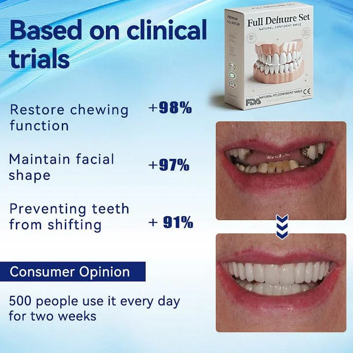 𝐇𝐢𝐝𝐨𝐧𝐞® 🦷Advanced Customized Full Denture Set🦷 (🔥10,000+ Sold In Last 30 Day)