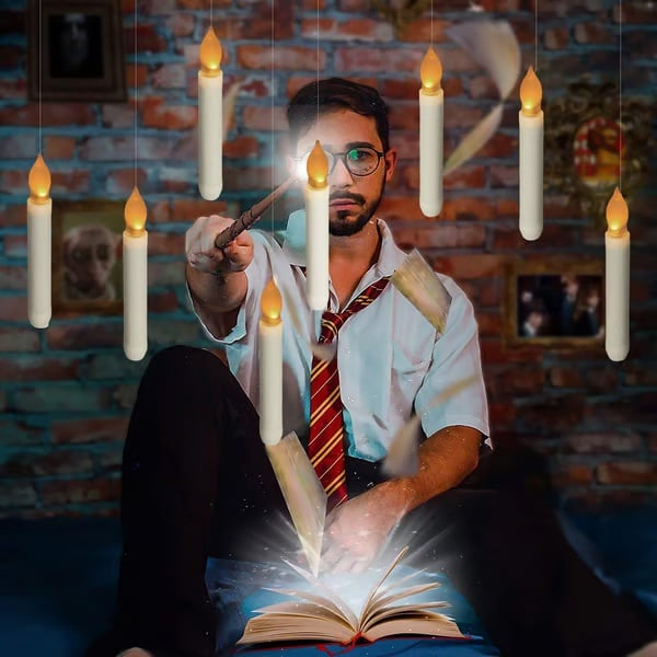 🕯️✨ 12-Pack Magic Wand Remote Candles + Wireless Wand | Amazon's Choice 🎃 🕯️✨The Most ENCHANTING Halloween Decor! ✨🕯️