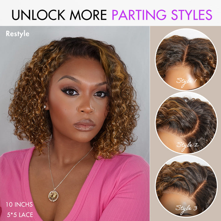 Cross-Border Women'S European And American African Small Rolls Wigs Fashionable Short Curl Front Lace Wigs Chemical Fiber Full Head Cover