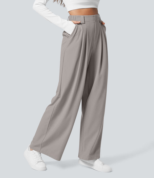 FYsuper-Women’s High Waist Wide Leg Waffle Pants — Comfort Meets Effortless Style