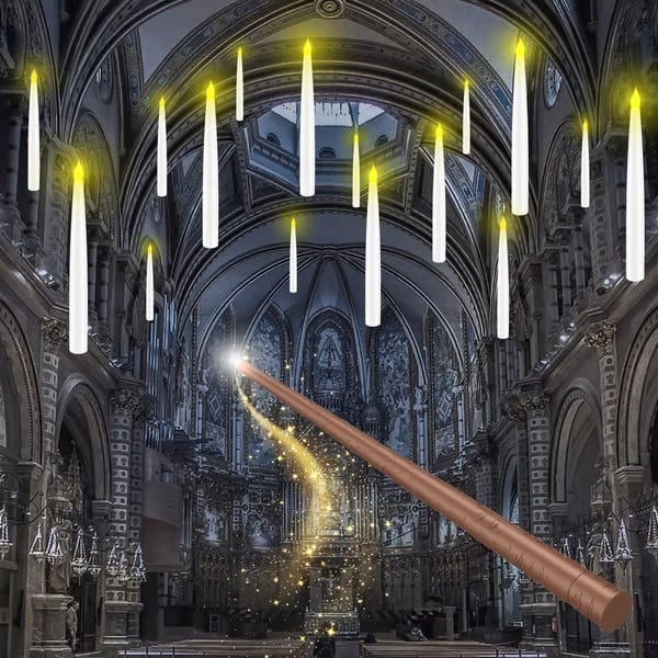 🕯️✨ 12-Pack Magic Wand Remote Candles + Wireless Wand | Amazon's Choice 🎃 🕯️✨The Most ENCHANTING Halloween Decor! ✨🕯️