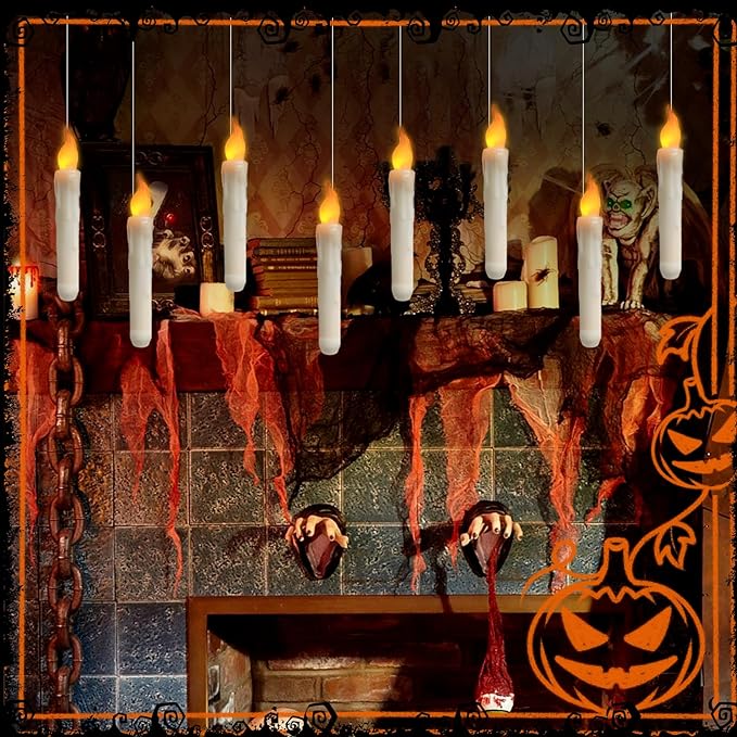 🕯️✨ 12-Pack Magic Wand Remote Candles + Wireless Wand | Amazon's Choice 🎃 🕯️✨The Most ENCHANTING Halloween Decor! ✨🕯️