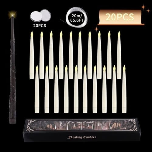 🕯️✨ 12-Pack Magic Wand Remote Candles + Wireless Wand | Amazon's Choice 🎃 🕯️✨The Most ENCHANTING Halloween Decor! ✨🕯️