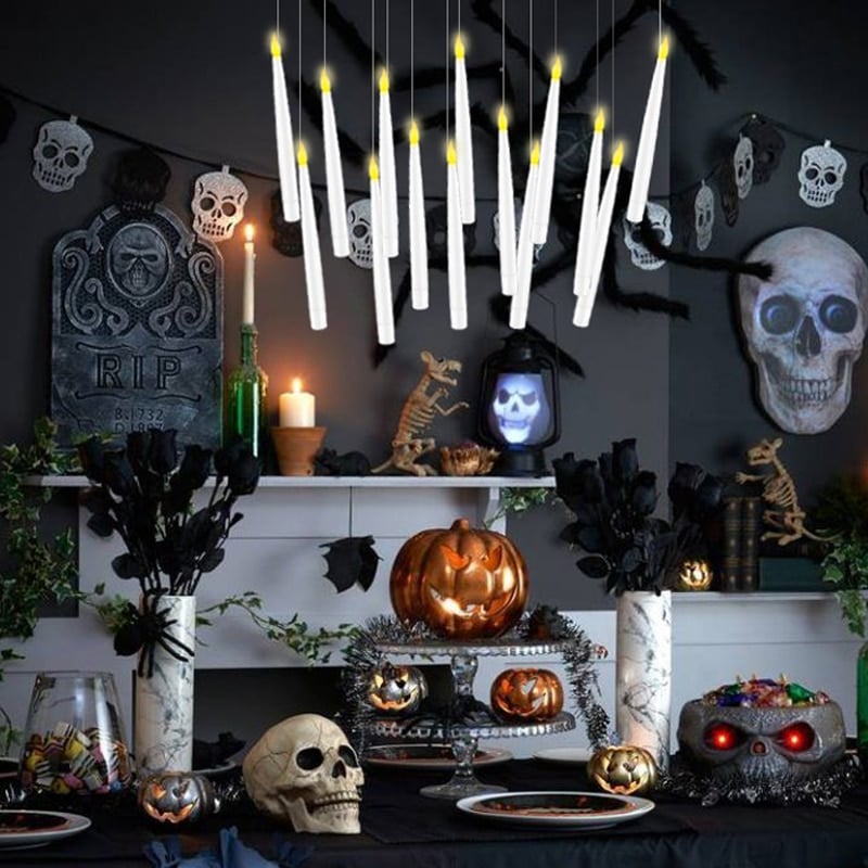 🕯️✨ 12-Pack Magic Wand Remote Candles + Wireless Wand | Amazon's Choice 🎃 🕯️✨The Most ENCHANTING Halloween Decor! ✨🕯️