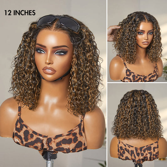 Cross-Border Women'S European And American African Small Rolls Wigs Fashionable Short Curl Front Lace Wigs Chemical Fiber Full Head Cover