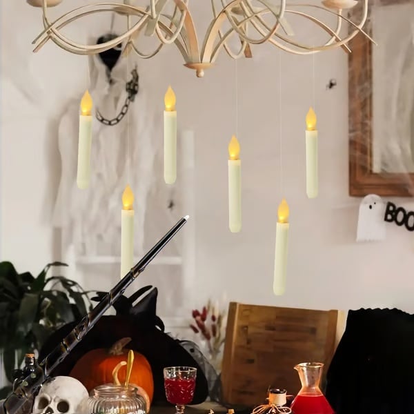 🕯️✨ 12-Pack Magic Wand Remote Candles + Wireless Wand | Amazon's Choice 🎃 🕯️✨The Most ENCHANTING Halloween Decor! ✨🕯️