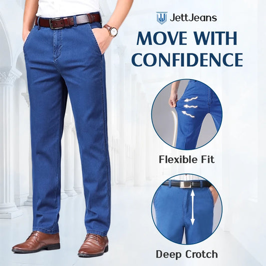 FYsuper - Men's Classic Straight Fit Stretch Jeans