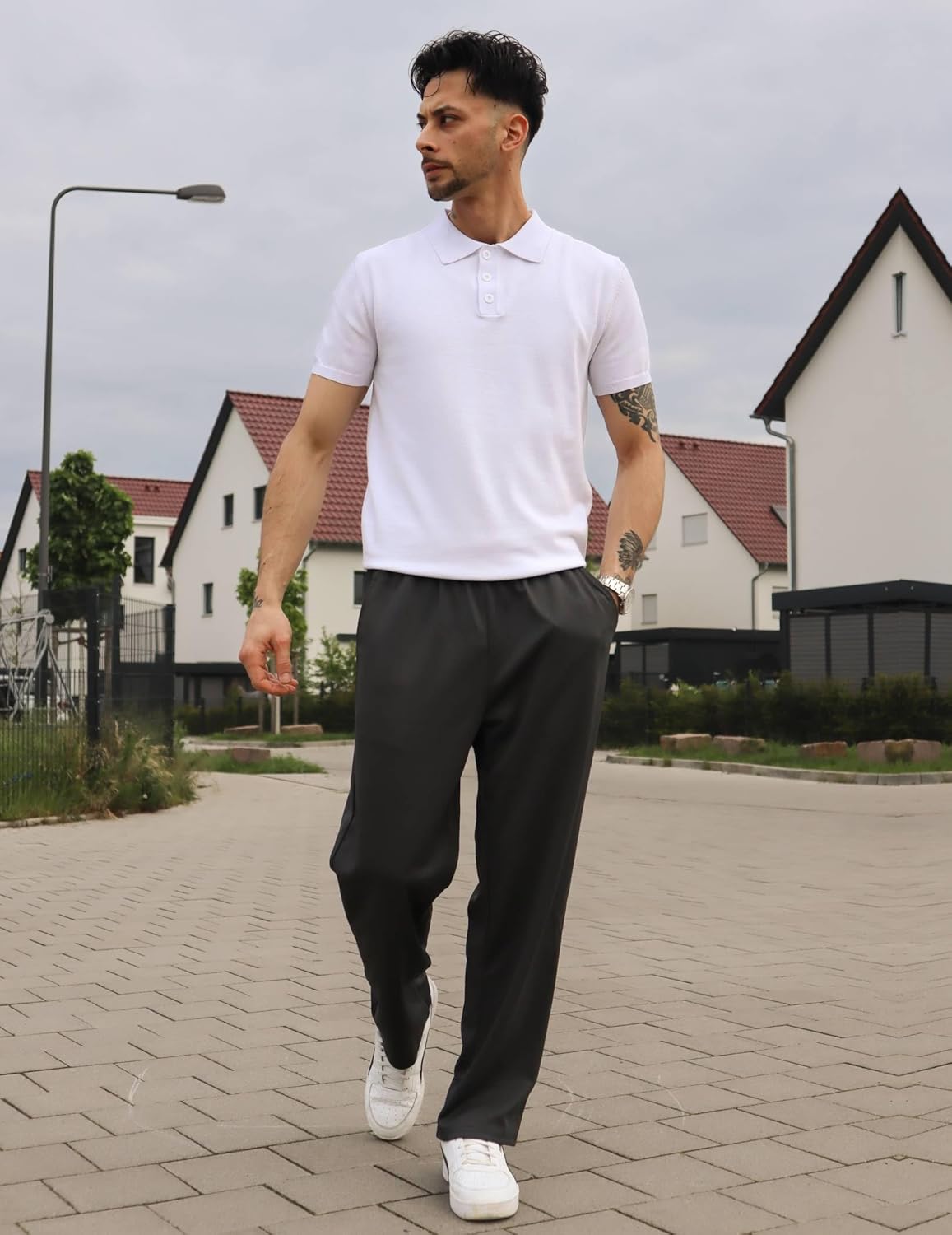FYsuper Men Jogger Yoga Sweatpants Casual Athletic Elastic Waist Pants Open Bottom Trouser Jersey Knit Pants with Pockets