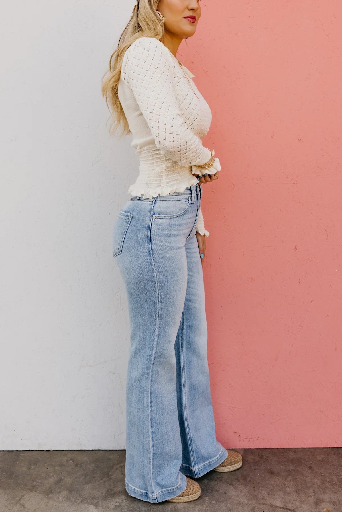 🏆Vintage Wash Plus-Size Jeans -Stretchy, Straight Leg & Butt-Lifting Fit