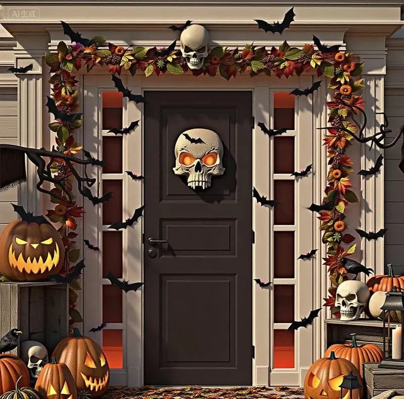 🦇✨ 3D LED Bat Decor Lights - 12 Pc Set with Multi-Color Flashing Lights | Waterproof & Reusable Halloween Window Decals 🎃 Amazon's Choice for Outdoor Scary Decor✨🦇