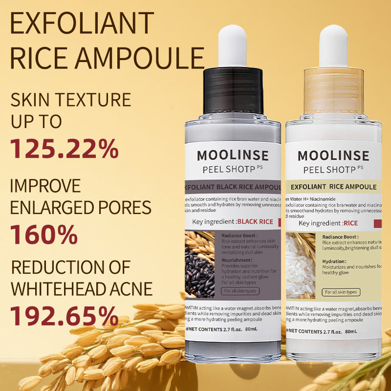 Black Rice and White Rice Niacinamide Exfoliating Revitalizing Washable Ampoule 80ml|Naturally Transform Blackheads & Clogged Pores Into Flawlessly Smooth, Clear Skin