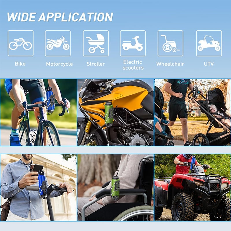 🚴♀️1-Sec Install Bike Water Bottle Holder |🔥 360° Rotation Bike Cup Holder - Fits ALL Bikes,  Motorcycle, Stroller & More!