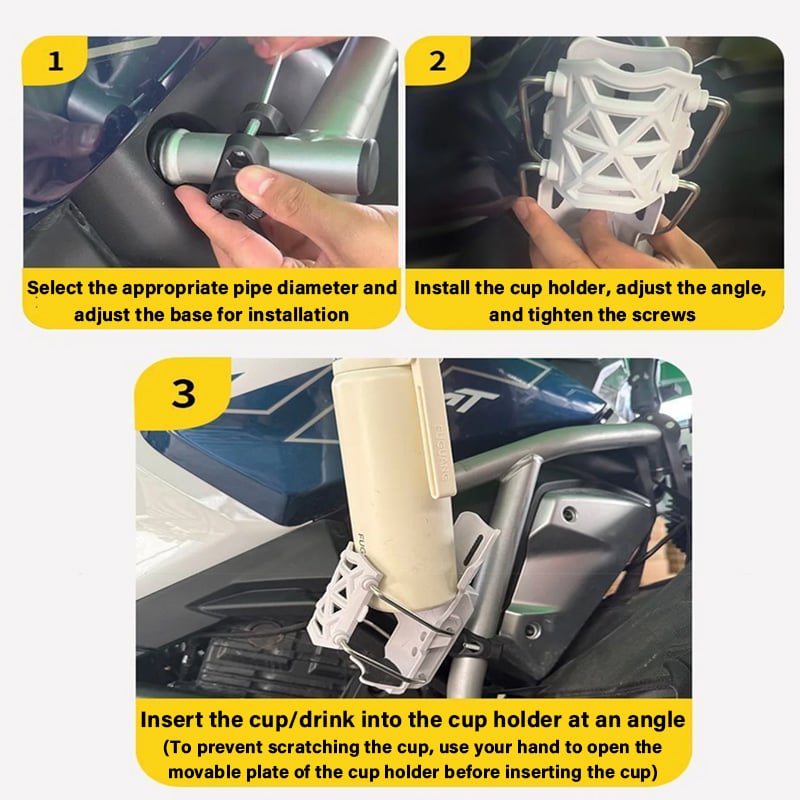 🚴♀️1-Sec Install Bike Water Bottle Holder |🔥 360° Rotation Bike Cup Holder - Fits ALL Bikes,  Motorcycle, Stroller & More!