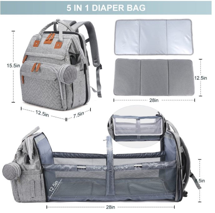 🎒 Diaper Bag Backpack with Changing Station – Smart, Stylish & Built to Last