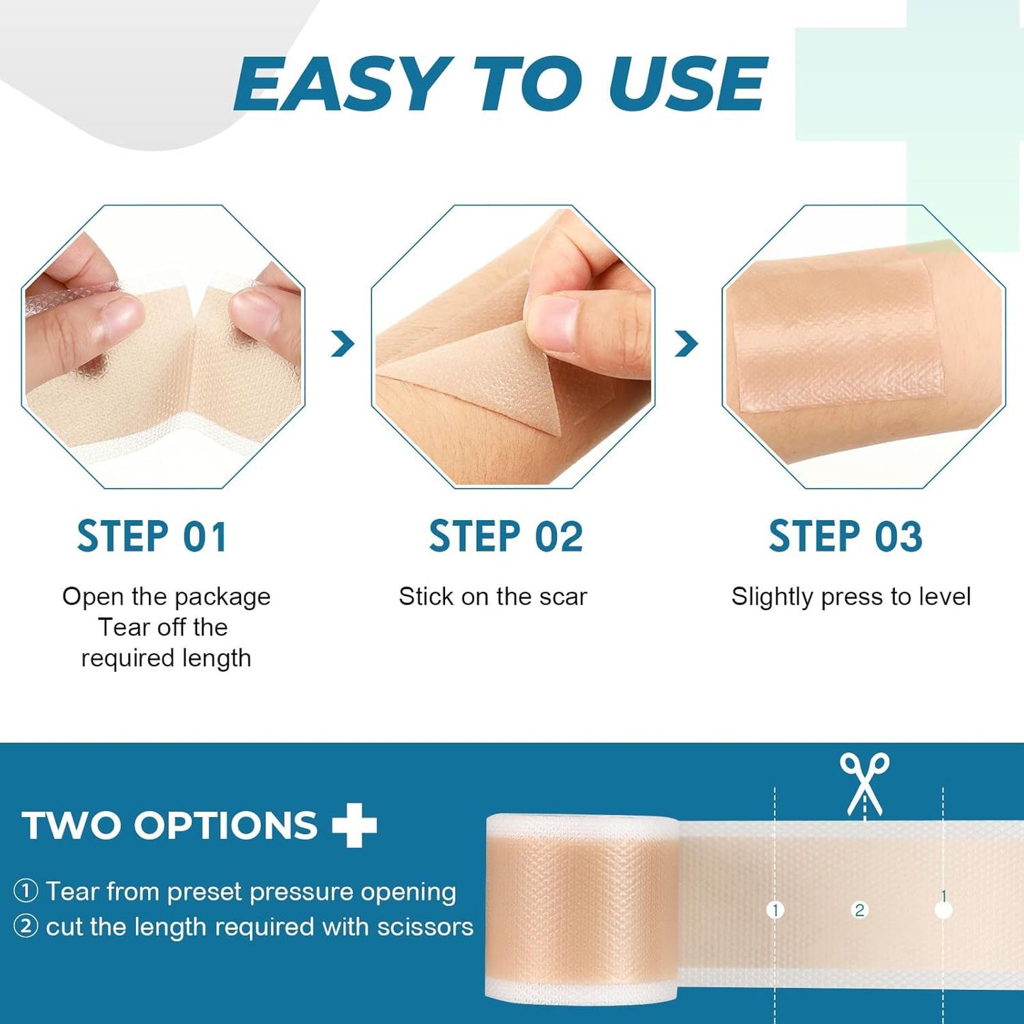Cross-Border Scar Stickers Can Be Reused Silicone Gel Tape Soft And Skin-Friendly Tear Off Painless Silicone Tape