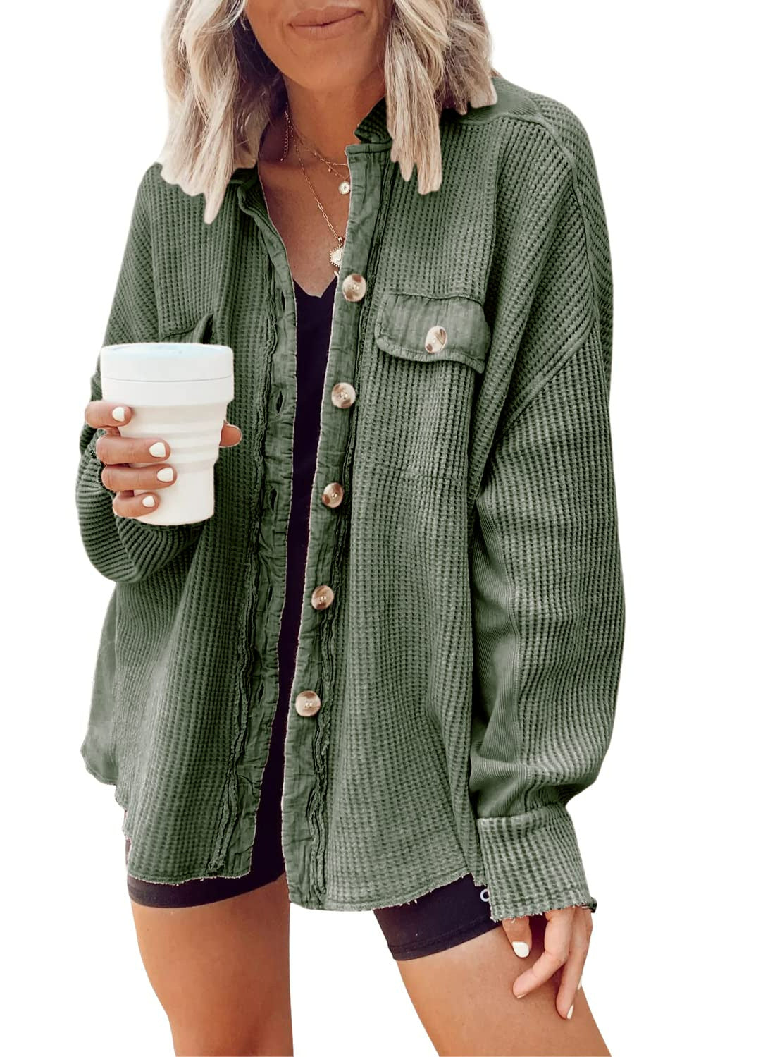 2025 European And American Cross-Border Autumn New Jacket Fashionable Casual Lapel Pocket Splicing Irregular Shirt Jacket For Women