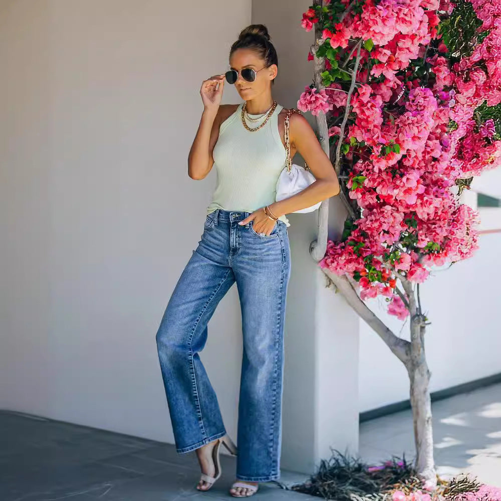 Women's Stretch Casual Pants with Elastic Waist - Soft Bootcut Trousers for Women - Perfect for Work, Travel & Lounge (Plus Size Available)