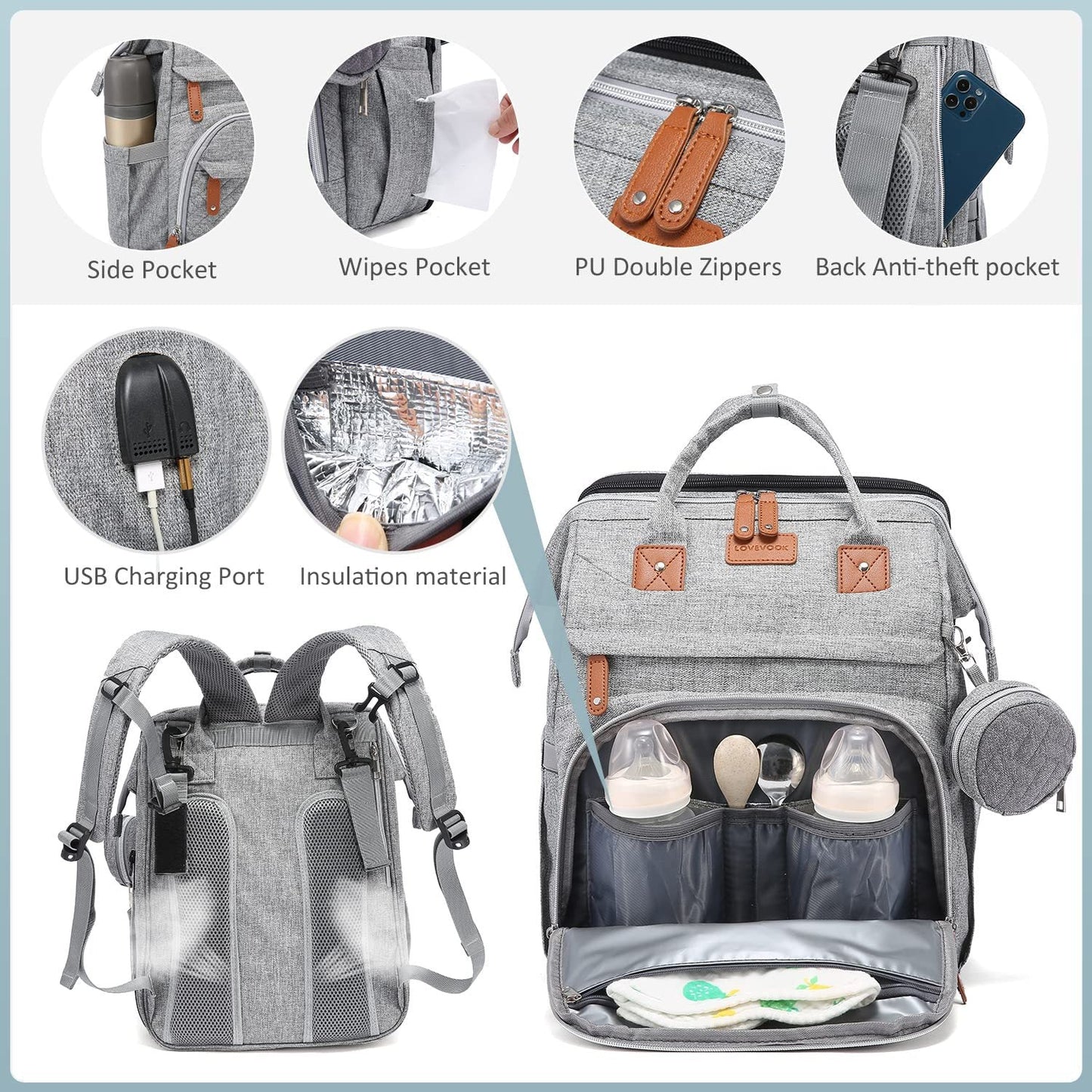 🎒 Diaper Bag Backpack with Changing Station – Smart, Stylish & Built to Last