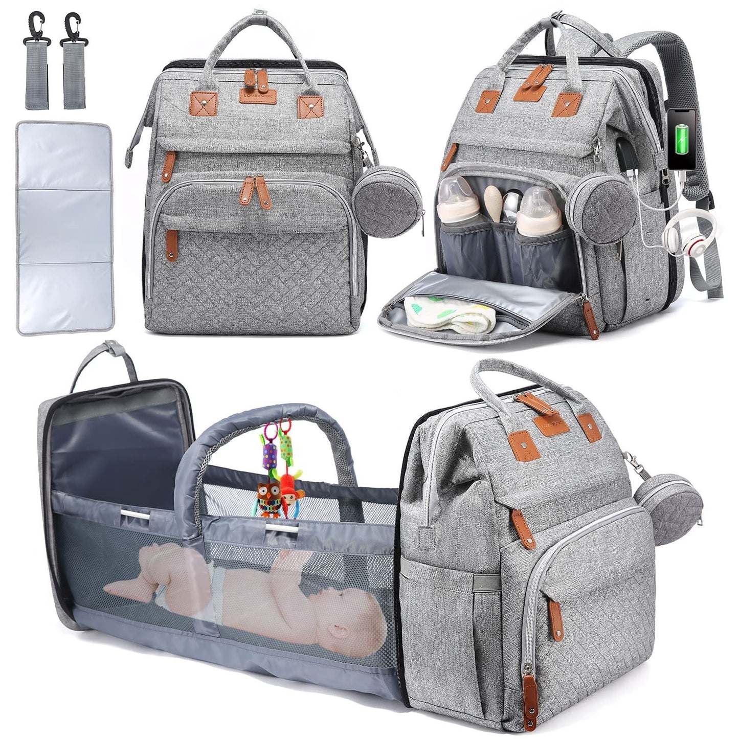 🎒 Diaper Bag Backpack with Changing Station – Smart, Stylish & Built to Last
