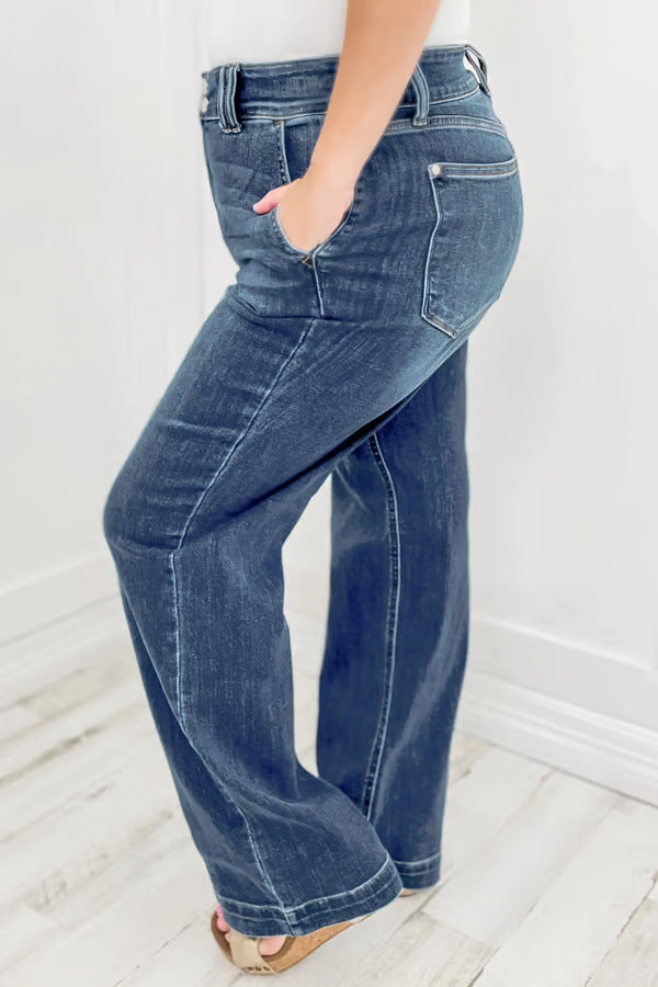 Women's Stretch Casual Pants with Elastic Waist - Soft Bootcut Trousers for Women - Perfect for Work, Travel & Lounge (Plus Size Available)