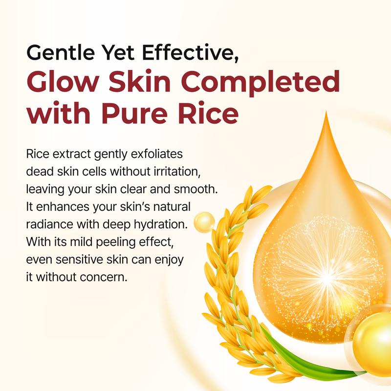 Black Rice and White Rice Niacinamide Exfoliating Revitalizing Washable Ampoule 80ml|Naturally Transform Blackheads & Clogged Pores Into Flawlessly Smooth, Clear Skin