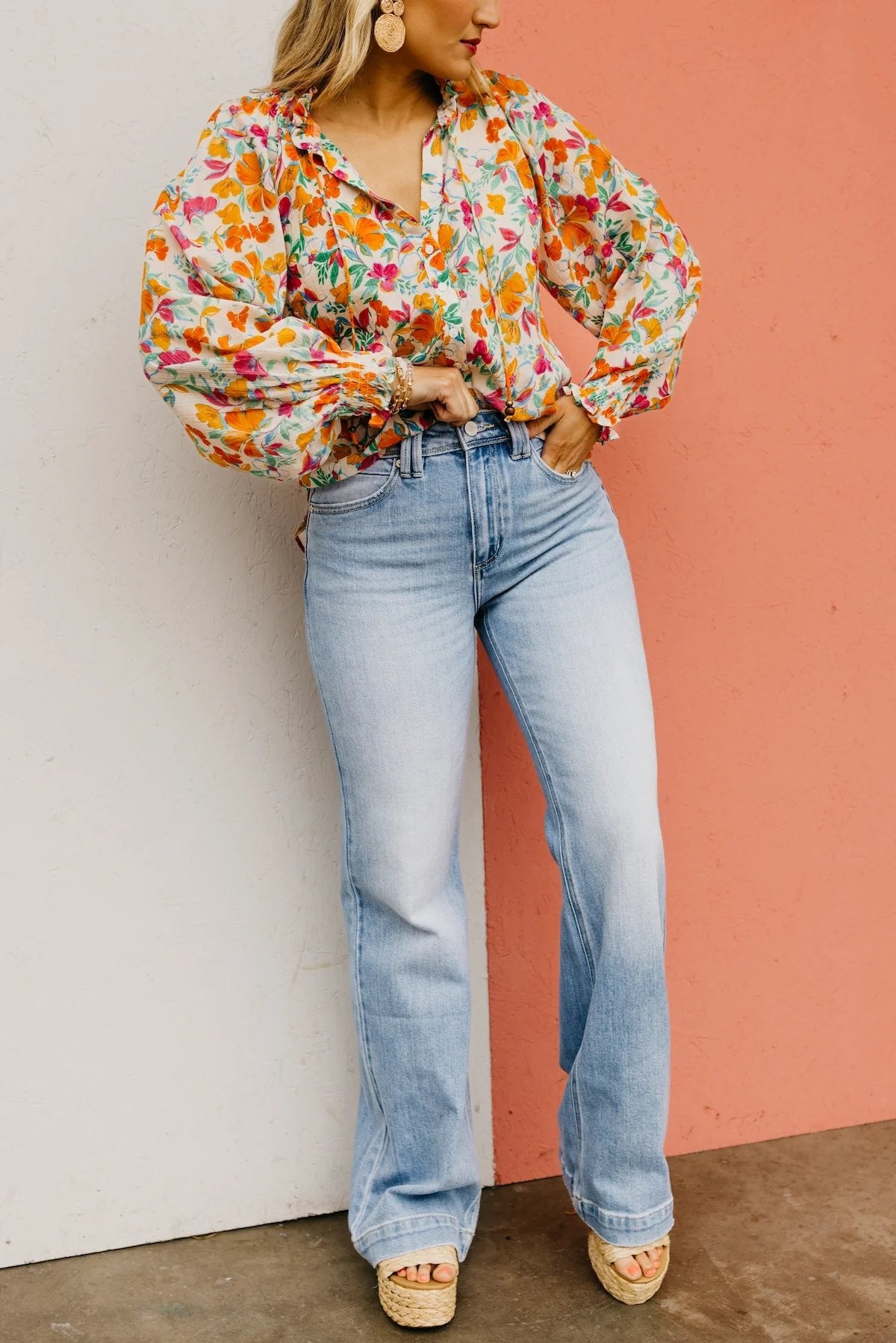 🏆Vintage Wash Plus-Size Jeans -Stretchy, Straight Leg & Butt-Lifting Fit