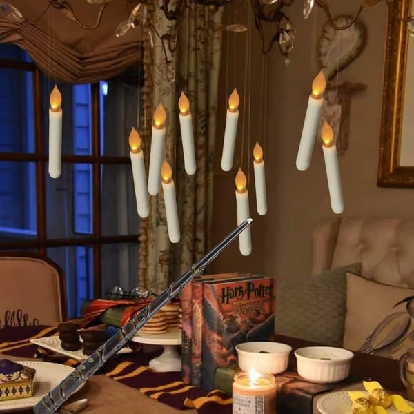 🕯️✨ 12-Pack Magic Wand Remote Candles + Wireless Wand | Amazon's Choice 🎃 🕯️✨The Most ENCHANTING Halloween Decor! ✨🕯️