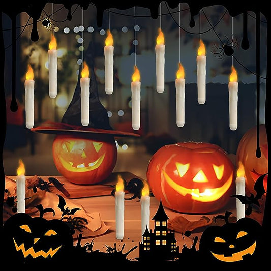 🕯️✨ 12-Pack Magic Wand Remote Candles + Wireless Wand | Amazon's Choice 🎃 🕯️✨The Most ENCHANTING Halloween Decor! ✨🕯️