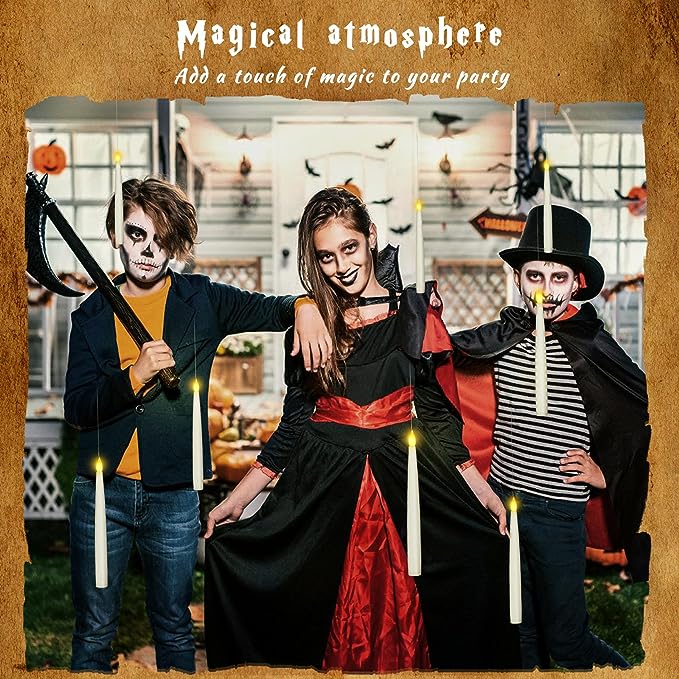 🕯️✨ 12-Pack Magic Wand Remote Candles + Wireless Wand | Amazon's Choice 🎃 🕯️✨The Most ENCHANTING Halloween Decor! ✨🕯️