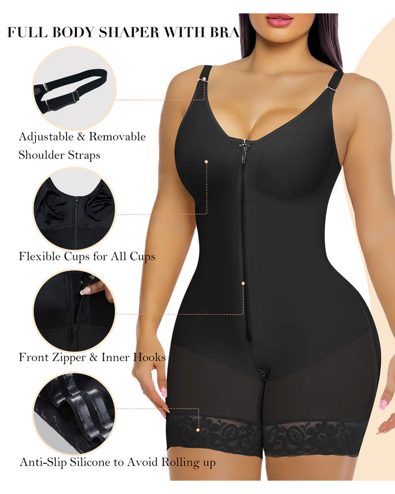 [Buy 2 Free Shipping]Tummy Control Butt Lifter Shaper with Zipper Crotch Fajas Colombianas